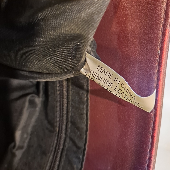 Jennifer Moore Dark Brown Burgundy Oxblood Smooth Leather Crossbody Bag - Picture 11 of 11